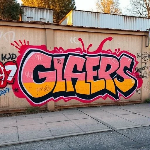 A vibrant, energetic scene capturing diverse abstract hands reaching towards a large, freshly painted, collaborative mural. The focus is on the bold, colorful patterns of the mural itself (abstract geometric shapes, dynamic lines) and the implied motion of creation. No recognizable faces, just hands and art.