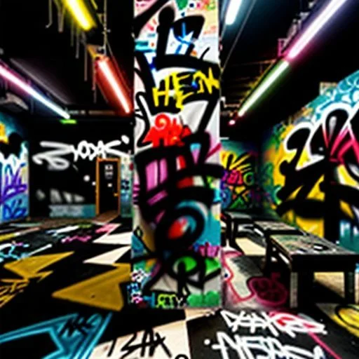 Abstractly rendered graffiti tools: a sleek, modern tablet displaying a glowing digital canvas and a stylus, symbolizing digital expansion.